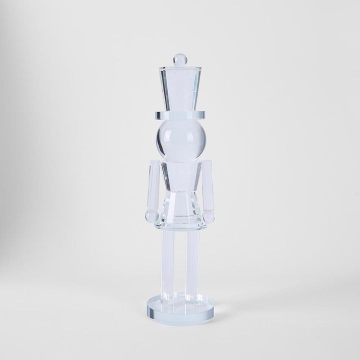 Crystal Glass Nutcracker Clear Medium