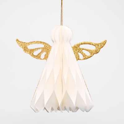 Paper Golden Angel Hanging Decoration