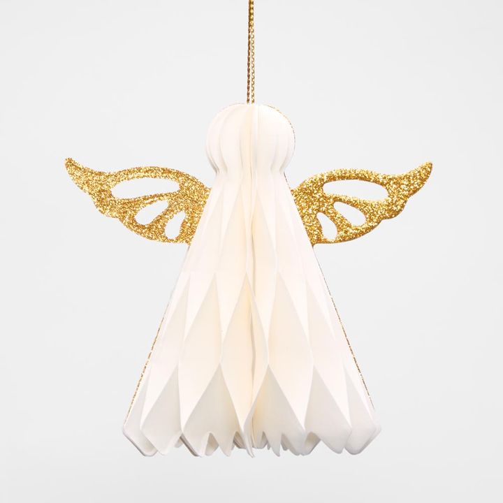 Paper Golden Angel Hanging Decoration