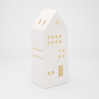 Light Up Porcelain House White Large