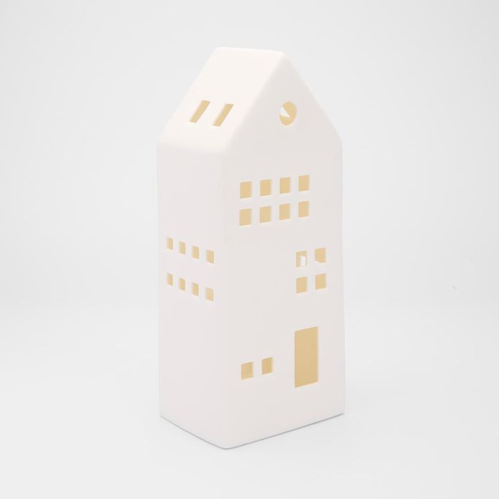 Light Up Porcelain House White Large