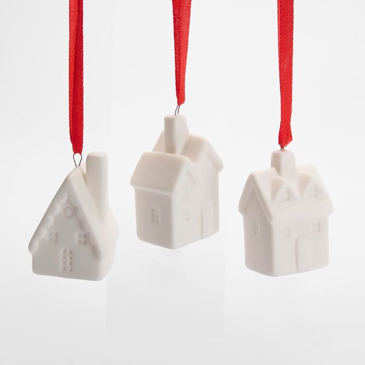 Porcelain House Trio Decorations