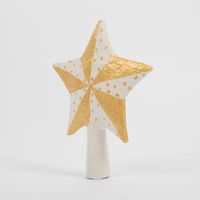 Mache Star Tree Topper Gold