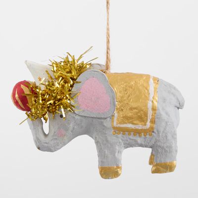 Mache Carnivale Elephant Tree Decoration