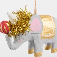 Mache Carnivale Elephant Tree Decoration