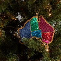 Australia Forever Sequin Tree Decoration