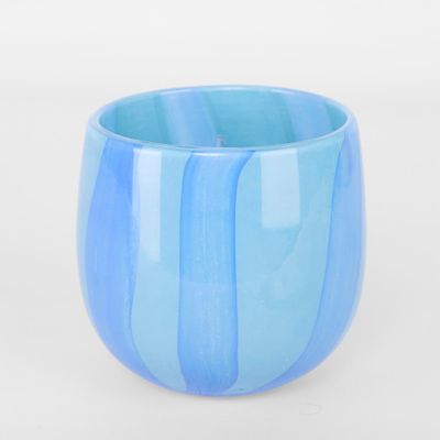 Dolce Vita Handblown Glass Vessel Light Blue & Blue