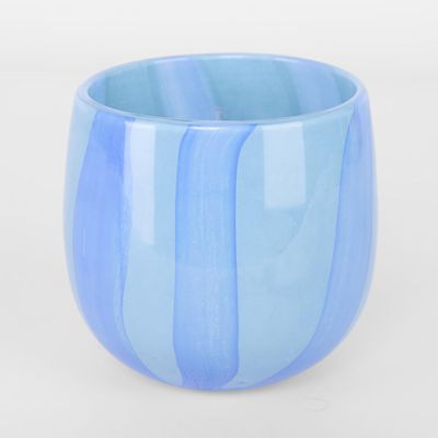 Dolce Vita Handblown Glass Vessel Light Blue & Blue