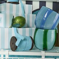 Dolce Vita Handblown Glass Vessel Blue & Green