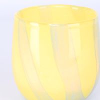 Dolce Vita Handblown Glass Vessel Yellow & Blue