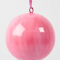 Glossy Iron Bauble Small Pink