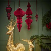 Giant Paper Spire Finial Decoration Red