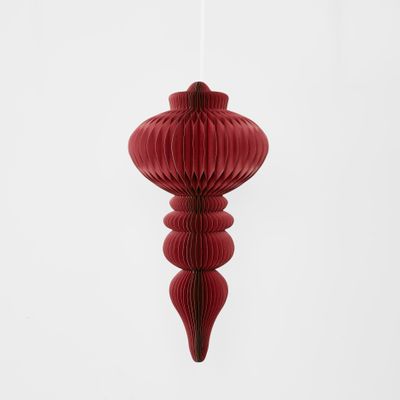 Giant Paper Spire Finial Decoration Red