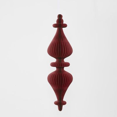 Giant Paper Cresting Finial Decoration Red