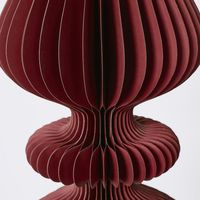 Giant Paper Cresting Finial Decoration Red