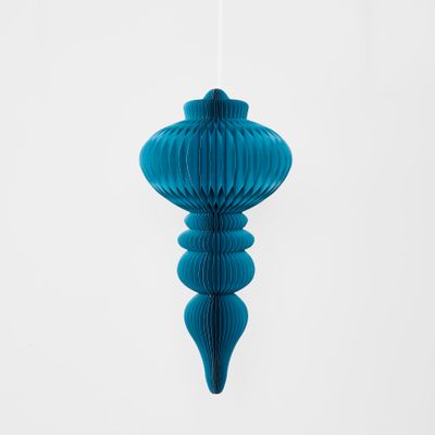 Giant Paper Spire Finial Decoration Teal