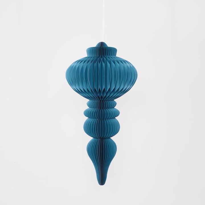 Giant Paper Spire Finial Decoration Teal