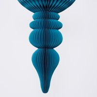 Giant Paper Cresting Finial Decoration Teal