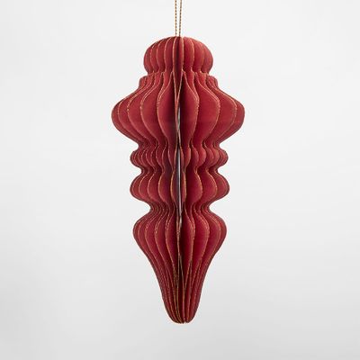 Paper Finial Decoration Red