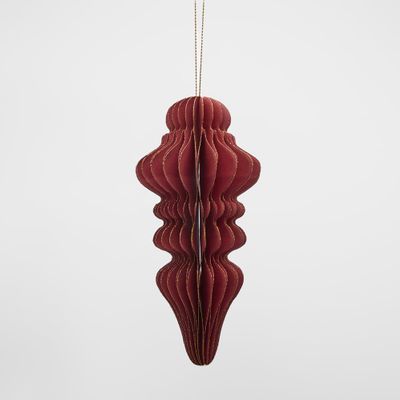 Paper Finial Decoration Red