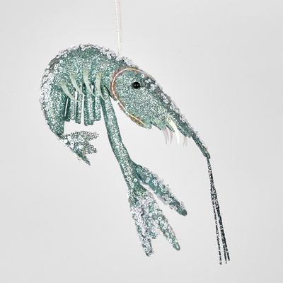 Lester Glitter Prawn Ornament Mint Green