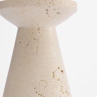 Hinde Travertine Candle Stand Lge