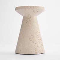 Hinde Travertine Candle Stand Lge