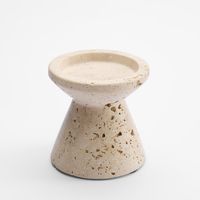 Hinde Travertine Candle Stand Sml