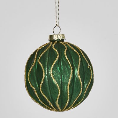 Wave Glass Baubles (Set of 6)