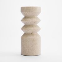 Arlo Travertine Candle Stand Lge