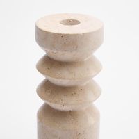 Arlo Travertine Candle Stand Lge