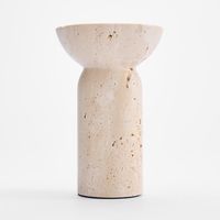 Eko Travertine Candle Stand Lge