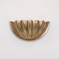 Half Moon Shell Shade Wall Light Large