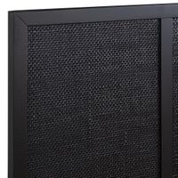 Santorini Hamptons Timber/Rattan Queen Bed Black
