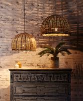 Rattan Ceiling Pendant Small Natural