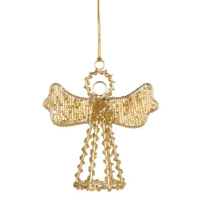 Kastime Beaded Angel Ornament Gold