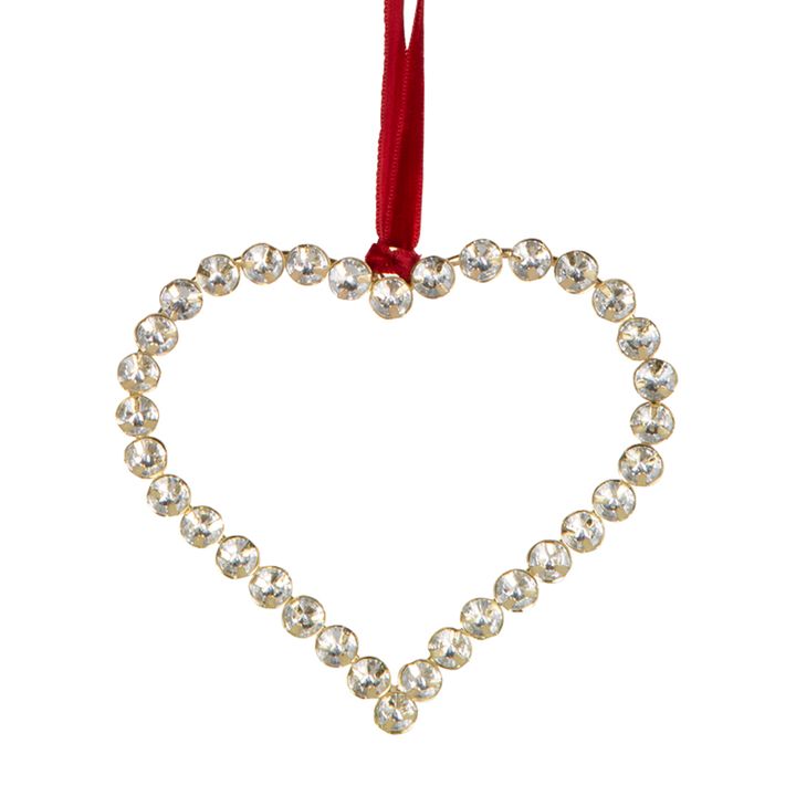 Bulgere Diamante Heart Ornament Large Gold