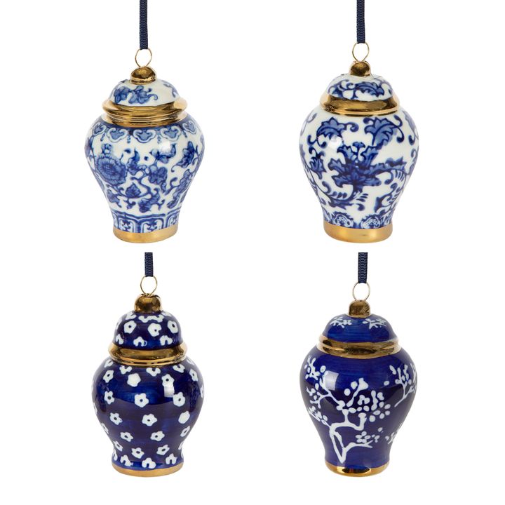 Chinon Ginger Jar Ornaments - Box of 4