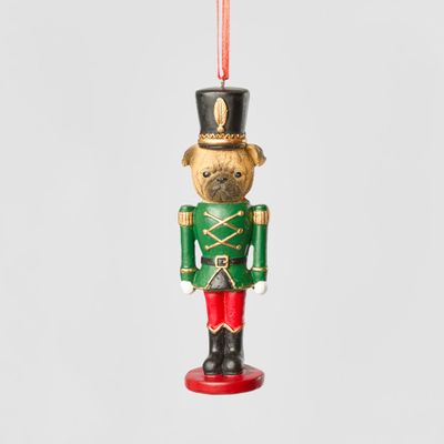 Oscar Pug Nutcracker Decoration