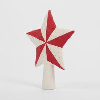 Mache Star Tree Topper Red