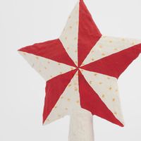 Mache Star Tree Topper Red