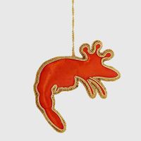King Prawn Sequin Tree Decoration
