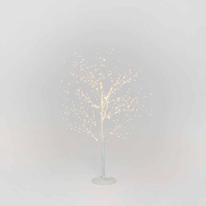 White Forest Twinkling Light Up Tree with 500 Lights 120cm