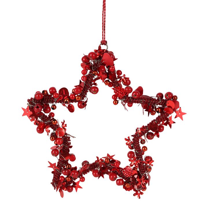 Ferno Beaded Tree Ornament Red