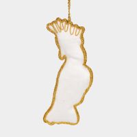 Yellow Crested Cockatoo Hanging Tree Decoration