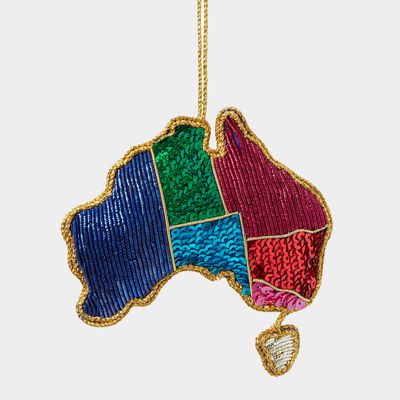 Australia Forever Sequin Tree Decoration