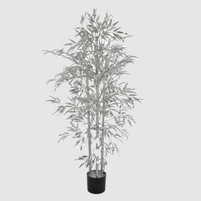 Bamboo Tree 880 Leaves Metallic Silver