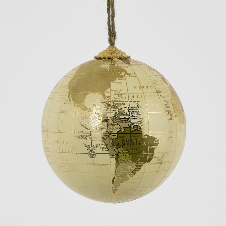 Golden Hanging Globe Ornament