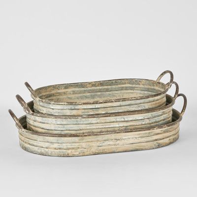 Set of 3 Trays With Handles