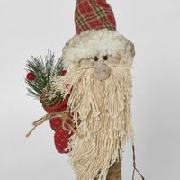 Santa With Pine Bouquet